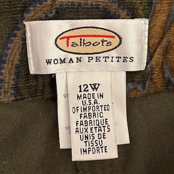 VTG Talbots Velour Piasley High Waist Pants - Picture 3 of 5